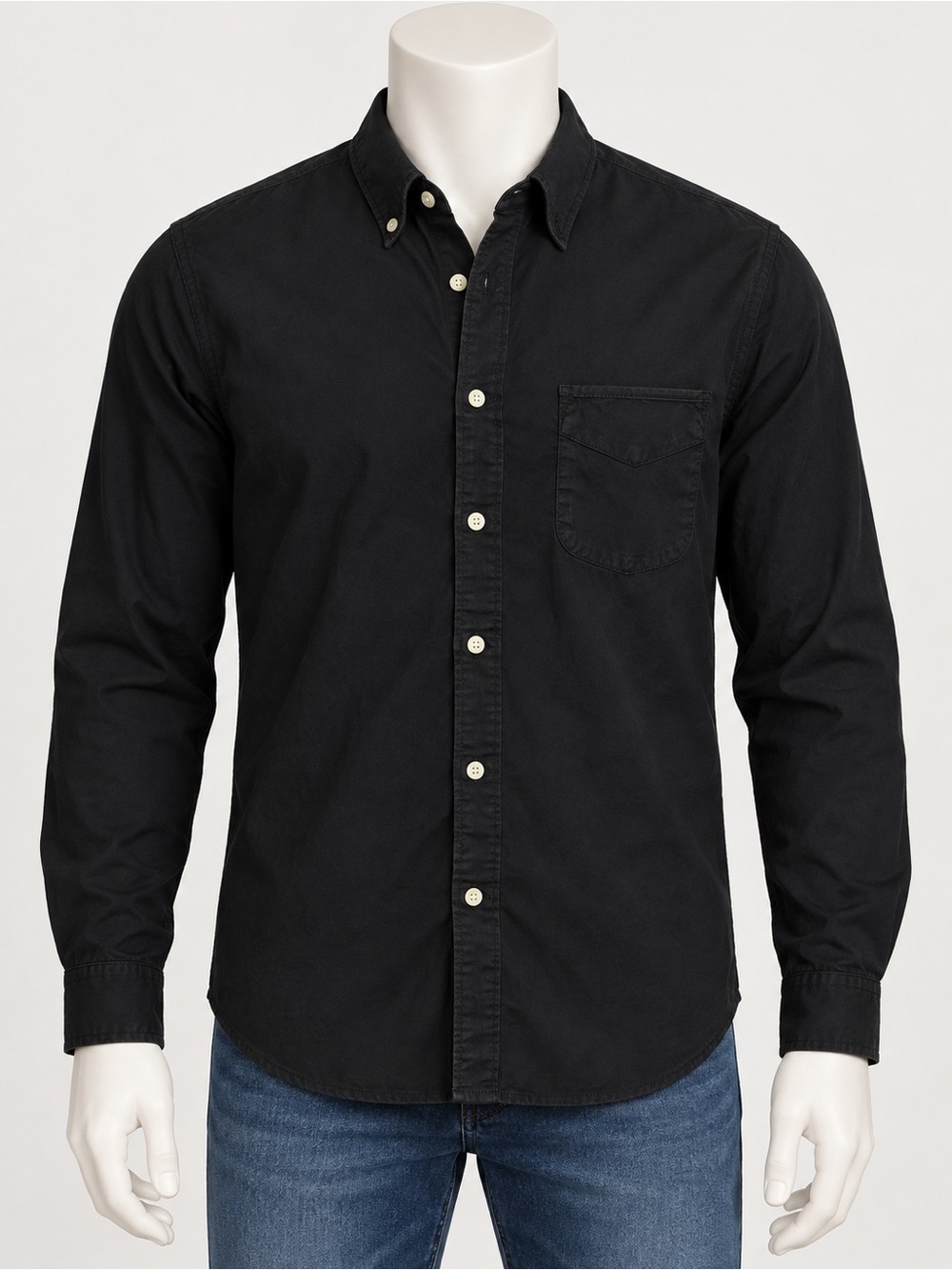 Lucky Brand Black Button-Down Shirt